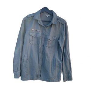 RUBBISH women's grey button up size medium